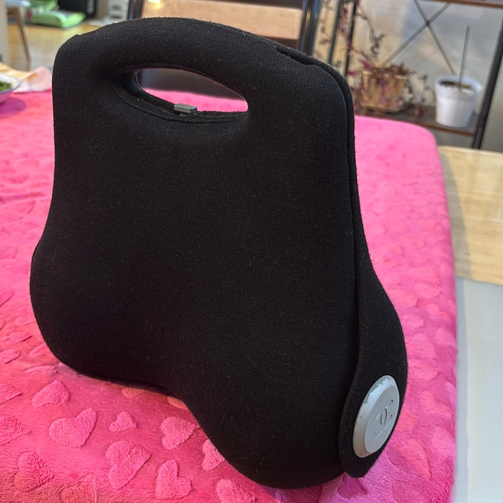 CHANEL Sleek Jersey Black Butt Bag
